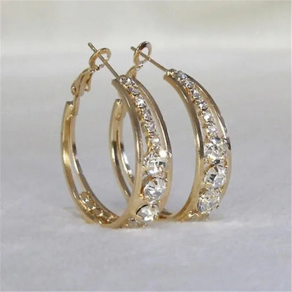 Luxury Fashion Creative Zircon Earrings Natural Zircon Earrings Golden Silvery Black Rose Golden Women's Earrings Wedding Engagement Wedding Earrings Jewelry Birthday Party Anniversary Gift - WORLD TIME VISITS