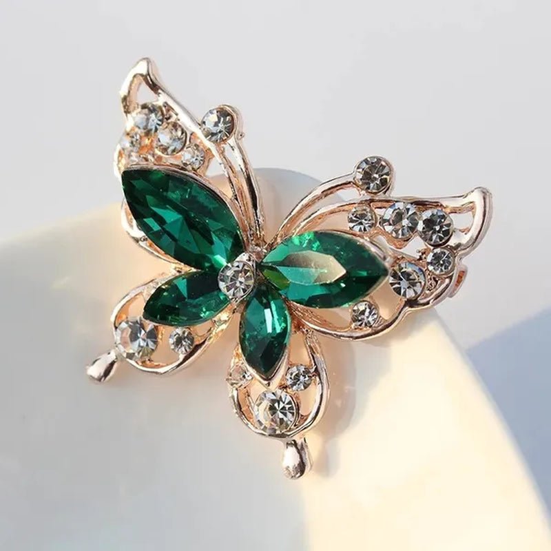 Cartoon Butterfly Crystal Diamond Brooch Fashion Brooch Geometric Women Party Jewelry - WORLD TIME VISITS