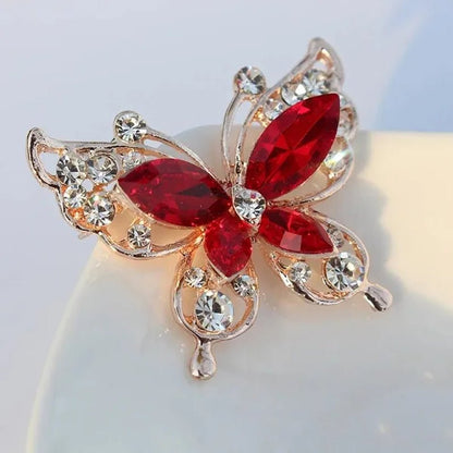 Cartoon Butterfly Crystal Diamond Brooch Fashion Brooch Geometric Women Party Jewelry - WORLD TIME VISITS