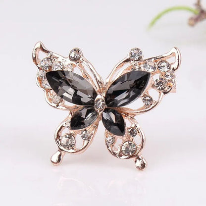 Cartoon Butterfly Crystal Diamond Brooch Fashion Brooch Geometric Women Party Jewelry - WORLD TIME VISITS