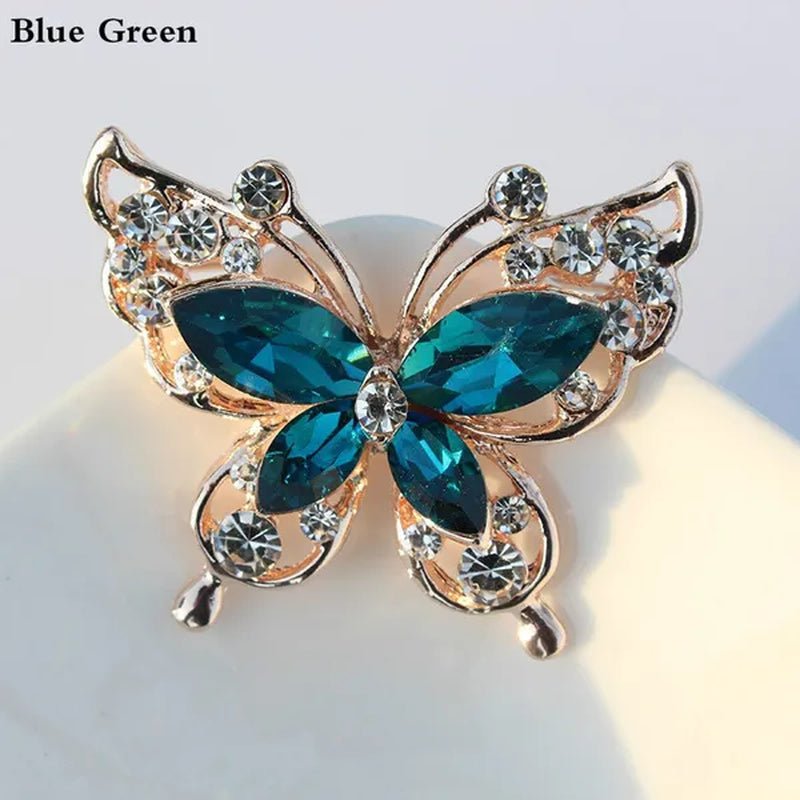Cartoon Butterfly Crystal Diamond Brooch Fashion Brooch Geometric Women Party Jewelry - WORLD TIME VISITS