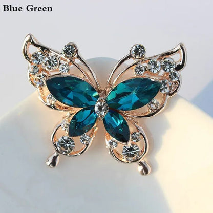Cartoon Butterfly Crystal Diamond Brooch Fashion Brooch Geometric Women Party Jewelry - WORLD TIME VISITS
