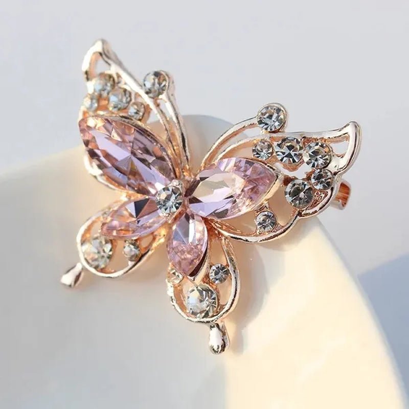 Cartoon Butterfly Crystal Diamond Brooch Fashion Brooch Geometric Women Party Jewelry - WORLD TIME VISITS