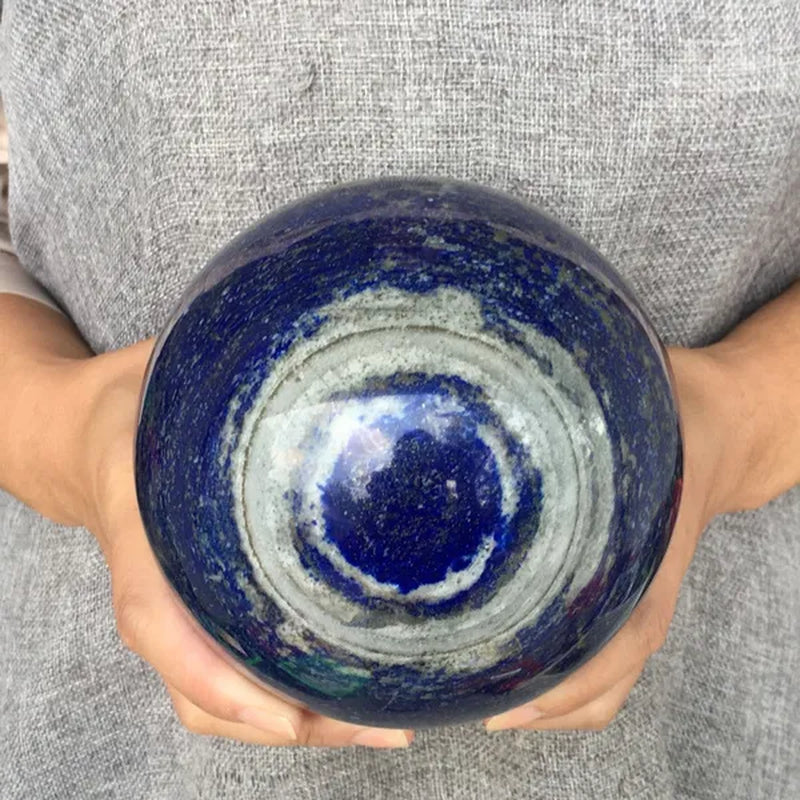 1KG+ Natural lapis lazuli sphere rock quartz crystal ball  reiki healing