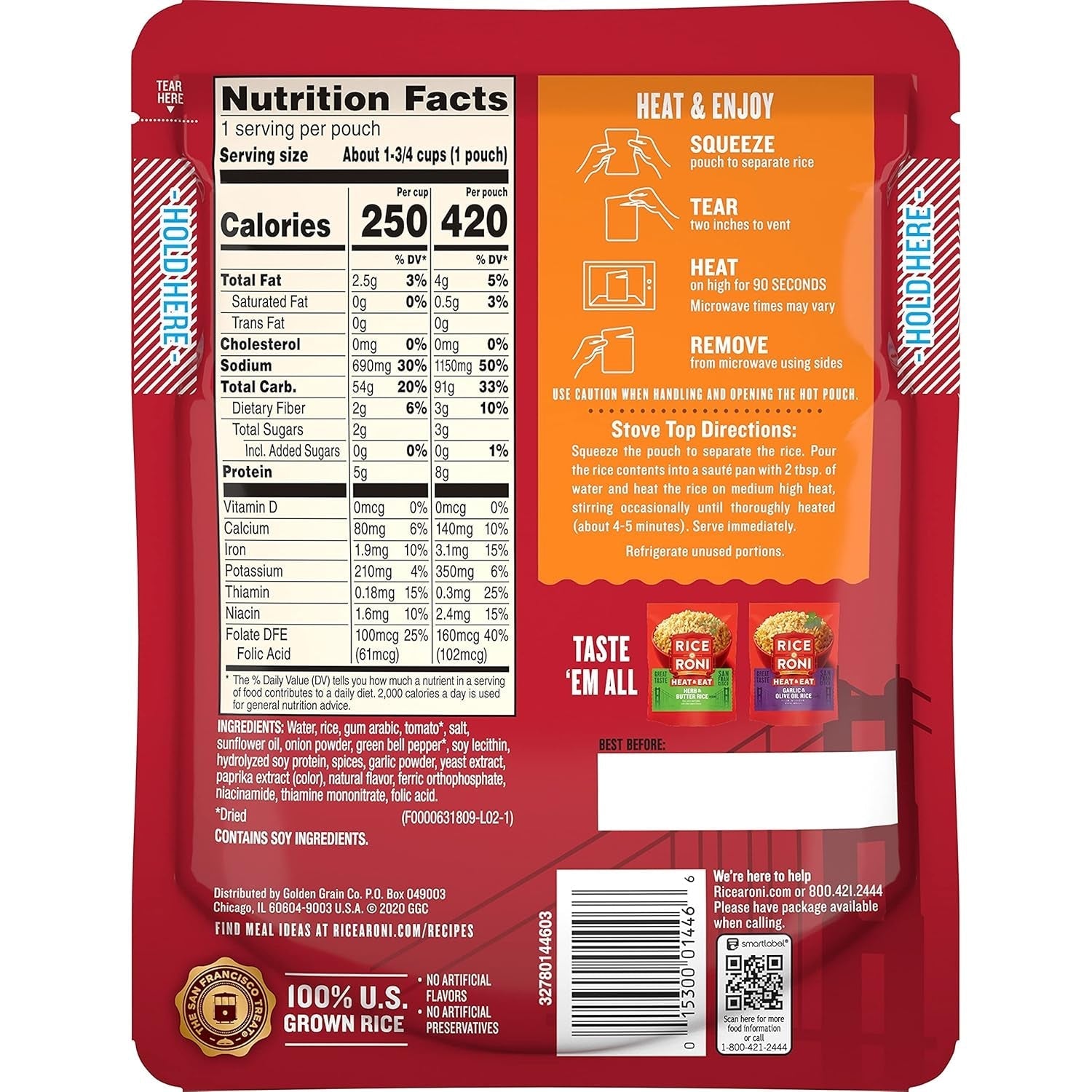 Heat Eat Spanish Rice Oz Packet, 8.8 Ounce - WORLD TIME VISITS
