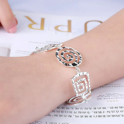 925 Sterling Silver Jewelry Sets Fine Retro Thread Earrings Bracelets Neckalce for Women Fashion Party Wedding Gifts