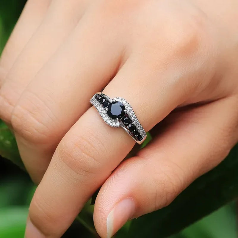 Special-interest blue Stone Women Wedding Ring Dazzling Zircon Delicate Gift Top Quality Female Classic Jewelry（Size:5-11)