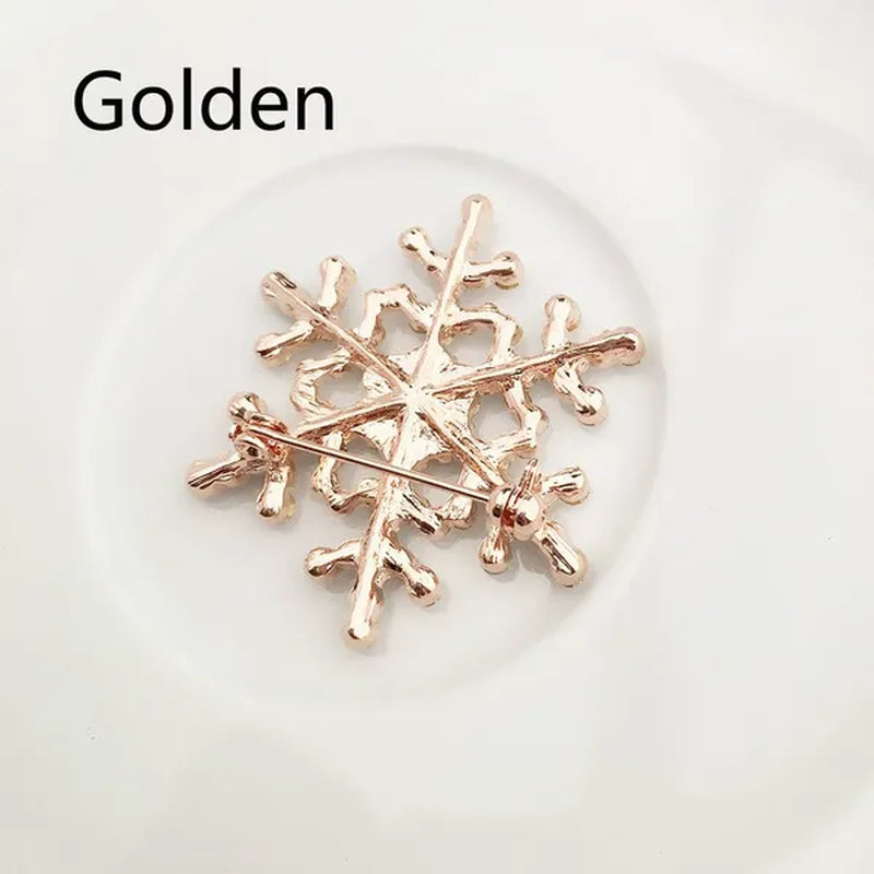 Christmas Charming Water Diamond Diamond Christmas SnowFlake Brooch Christmas Gift.
