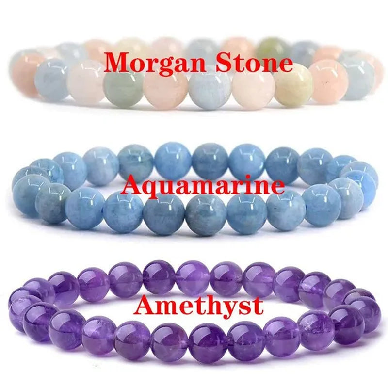 6mm 8mm Natural Stone Chakra Beaded Charm Bracelets Tiger Eye Amethyst Lapis Lazuli Healing Beads Bracelet Women Yoga Jewelry
