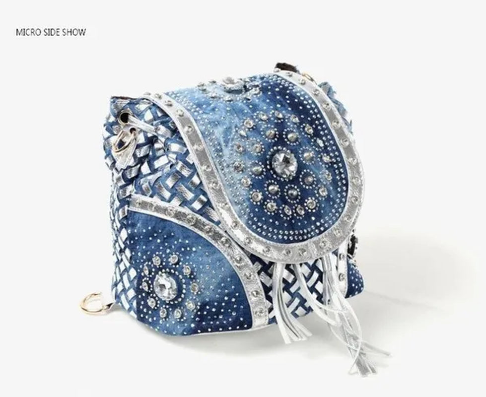 Fashion Multifuction Handbag Backpack Designer Shoulder Bag Diamond Tassel Women Mini Shoulder Bags Ladies Tote Bag