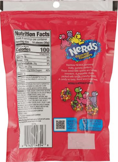 Gummy Clusters Candy, Rainbow, Resealable 8 Ounce Bag