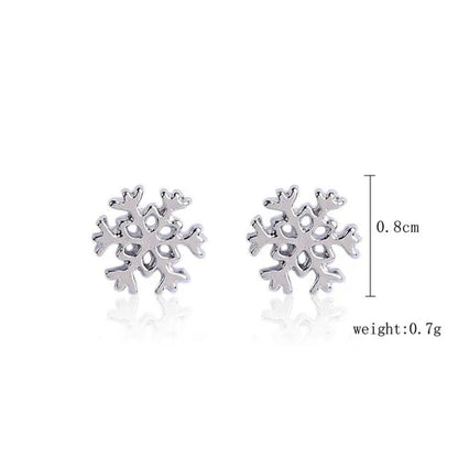 Christmas Jewelry with Diamond Snowflake Bell Christmas Earrings Christmas Tree Earrings Set Christmas Earrings Deer Stud Earrings - WORLD TIME VISITS