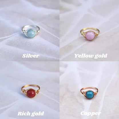 Citrine ring, citrine gemstone jewelry, citrine stone ring, gold citrine ring, wire wrapped ring, wire ring, gemstone ring, statement ring - WORLD TIME VISITS