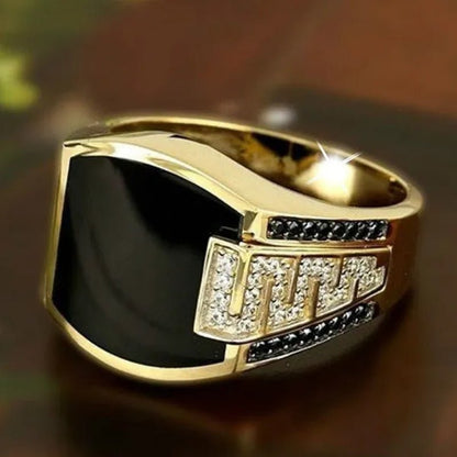 Classic Domineering Men's Fashion Exquisite 925 Sterling Silver Ring Natural Charm Black Diamond Ring Wedding Engagement Boyfriend Party Casual Accessories Father's Day Birthday Gift Business Men's Luxury Jewelry US Size US5 - 14 Bague Homme - WORLD TIME VISITS