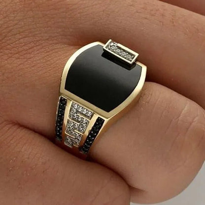 Classic Domineering Men's Fashion Exquisite 925 Sterling Silver Ring Natural Charm Black Diamond Ring Wedding Engagement Boyfriend Party Casual Accessories Father's Day Birthday Gift Business Men's Luxury Jewelry US Size US5 - 14 Bague Homme - WORLD TIME VISITS
