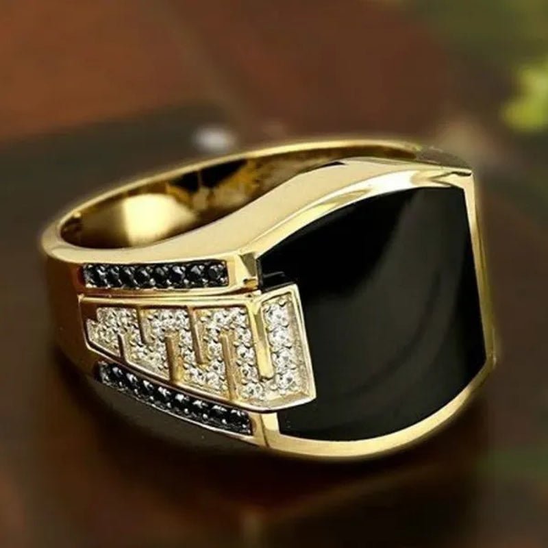 Classic Domineering Men's Fashion Exquisite 925 Sterling Silver Ring Natural Charm Black Diamond Ring Wedding Engagement Boyfriend Party Casual Accessories Father's Day Birthday Gift Business Men's Luxury Jewelry US Size US5 - 14 Bague Homme - WORLD TIME VISITS