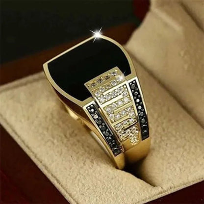 Classic Domineering Men's Fashion Exquisite 925 Sterling Silver Ring Natural Charm Black Diamond Ring Wedding Engagement Boyfriend Party Casual Accessories Father's Day Birthday Gift Business Men's Luxury Jewelry US Size US5 - 14 Bague Homme - WORLD TIME VISITS