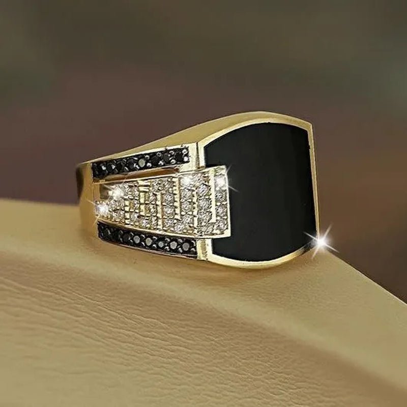 Classic Domineering Men's Fashion Exquisite 925 Sterling Silver Ring Natural Charm Black Diamond Ring Wedding Engagement Boyfriend Party Casual Accessories Father's Day Birthday Gift Business Men's Luxury Jewelry US Size US5 - 14 Bague Homme - WORLD TIME VISITS