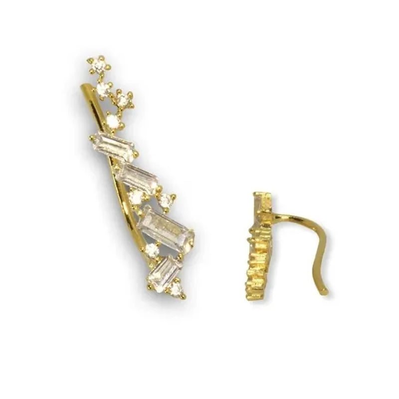 Climbing Earrings for Women Crystal Zircon Stud Earrings Girl Birthday Party Gift Jewelry - WORLD TIME VISITS