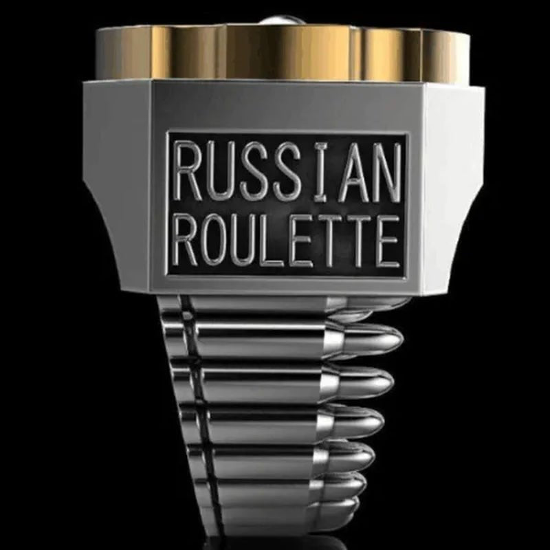 Creative Gifts Hardcover Design Nano Craft Stainless Steel Ring Plated Two Colors Gold and Silver Revolver Bullet Roulette Ruby Jewelry Father'S Day Anniversary Gift Banquet Party Band Ring for Boyfriend Husband Size 6 - 13 - WORLD TIME VISITS