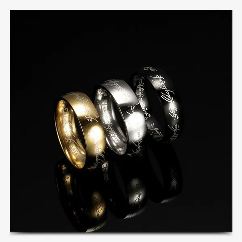 Fashion Jewelry Lord of The Rings Stainless Steel Men Women LOTR The One Band Ring