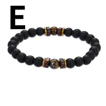Luxury Fashion Men'S Creative Bead Bracelet Handwoven Adjustable Natural Stone Bead Bracelet Hip Hop Bracelet Men'S Jewelry Party Anniversary Gift Christmas Gift Jewelry - WORLD TIME VISITS