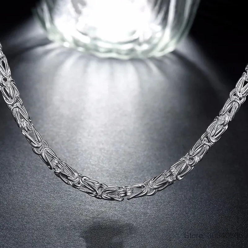 Personality 925 Sterling Silver Spigot Chain Dragon Necklace for Men Women Fashion Silver Jewelry Christmas Gifts