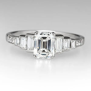 Square 925 Silver Plated Cubic Zirconia Ring Elegant Bridal Engagement Promise Rings Fashion Wedding Jewelry Party Gift