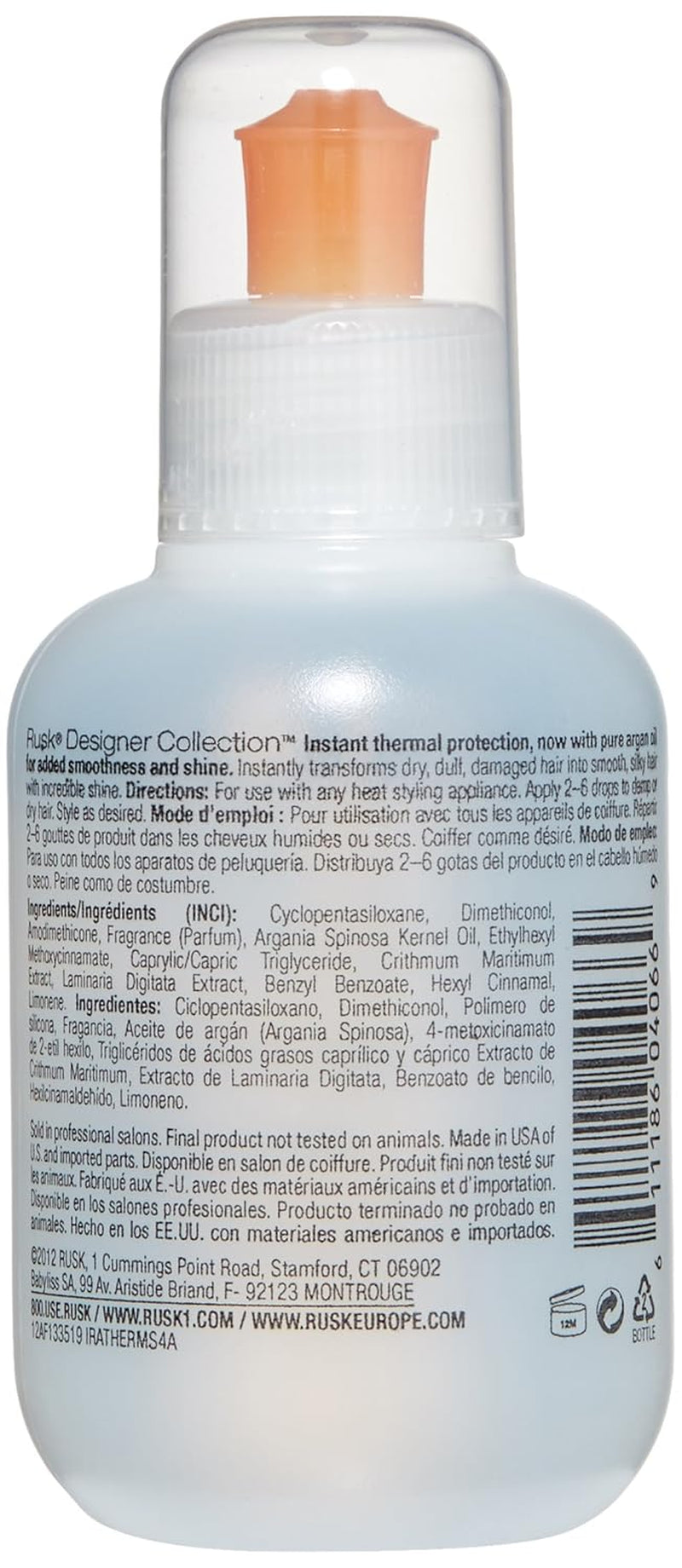 Designer Collection Thermal Serum with Argan Oil, Alcohol-Free Conditioning Serum, Heat Protection and Shine, Frizz Eliminator, 4.2 Oz