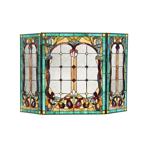 Chloe Lighting CH3F375VG44-GFS Lucian, Tiffany-Style 3Pcs Folding Victorian Fireplace Screen - 44 x 28 in.
