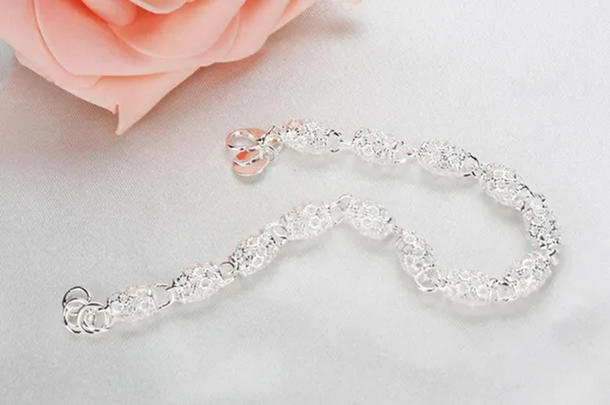 Exquisite Women's 925 Sterling Silver Fashion Bracelet