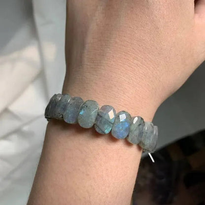 rainbow labradorite stone mookaite morganite quartz tiger eye flourite citrine beads bracelet natural gemstone bangle