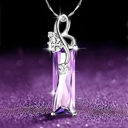 Luxury Delicate Pendant Necklace for Women, Elegant Lady Diamond Pendant, Romantic Valentine's Day Gift