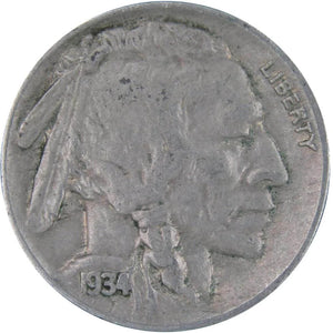 1934 Indian Head Buffalo Nickel 5 Cent Piece VF Very Fine 5C US Coin Collectible Master Coins