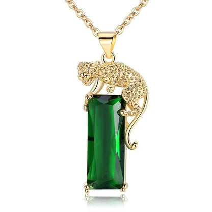 1 PCS European and American Fashion Gemstone Pendant Ladies Necklace Wedding Jewelry