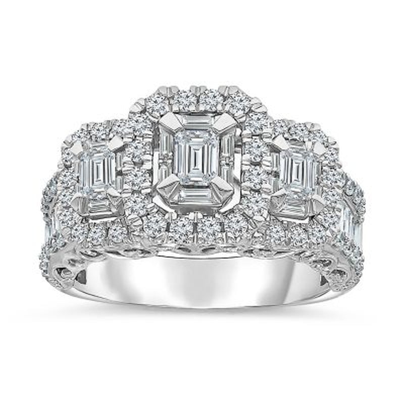 1.95 CT. T.W. Diamond Bridal Ring in 14K White Gold