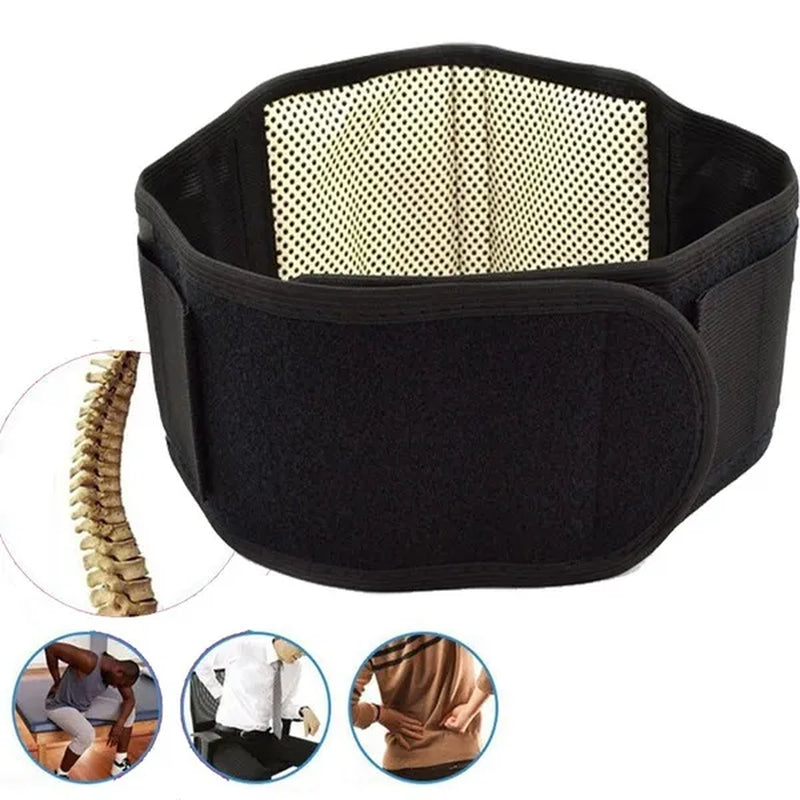 Tourmaline Self-heating Magnetic Therapy Waist Support Belt Lumbar Back Waist Support Brace Double Banded Adjustable Size