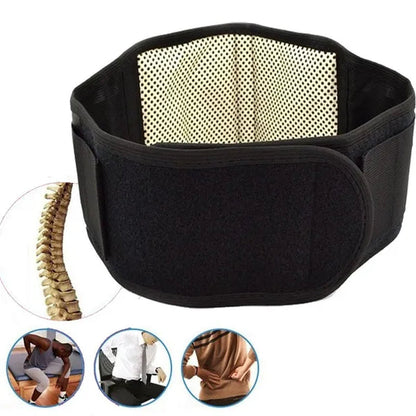 Tourmaline Self-heating Magnetic Therapy Waist Support Belt Lumbar Back Waist Support Brace Double Banded Adjustable Size