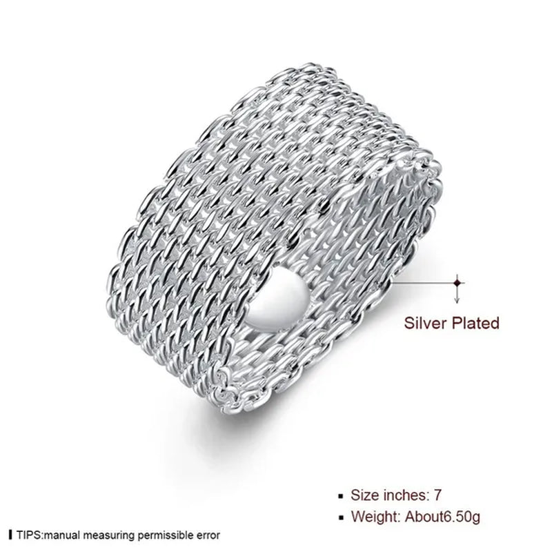 Wholesale Price round Silver Rings 925 Sterling Silver Rings Size 6 7 8 9 for Women Men Jewelry Best Gift Wholesale