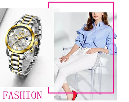 LIGE 2020 New Gold Watch Women Watches Ladies Creative Steel Women's Bracelet Watches Female Waterproof Clock Relogio Feminino