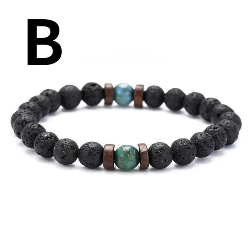 Luxury Fashion Men's Creative Bead Bracelet Handwoven Adjustable Natural Stone Bead Bracelet Hip Hop Bracelet Men's Jewelry Party Anniversary Gift Christmas Gift Jewelry