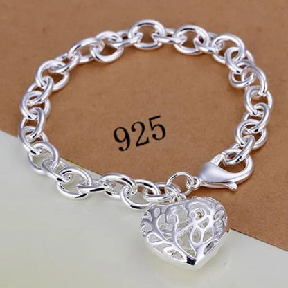 Fashion Jewelry Heart-Shape Chain Bracelets for Women
