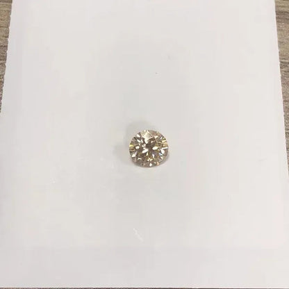 6.5mm 1ct Yellow Diamond Round Excellent Cut Loose Gemstone with GIA certificate