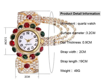 6 Colors New Ladies Diamond Temperament Quartz Watch Fashion Bracelet Watch