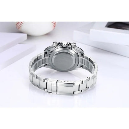 Automatic Watches Self Wind Mechanical Gold Stainless Steel Glacier Ice Blue Dial Chestnut Brown Bezel Luminous Men Watch