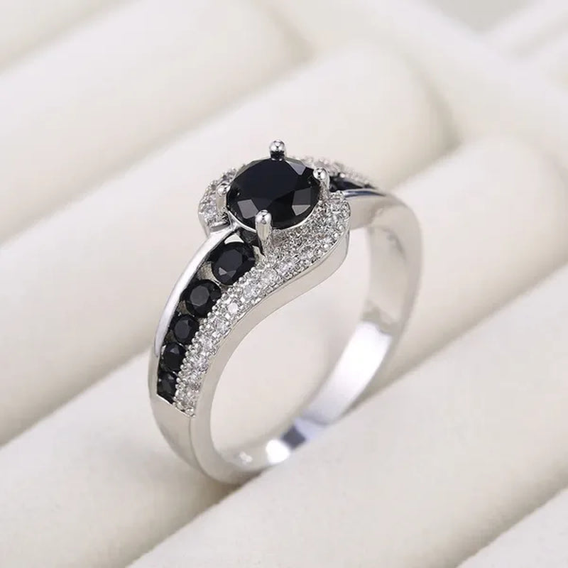 Special-interest blue Stone Women Wedding Ring Dazzling Zircon Delicate Gift Top Quality Female Classic Jewelry（Size:5-11)