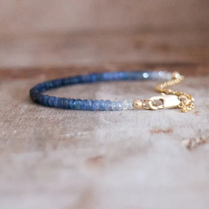 Sapphire Bracelet in Silver Or Gold Genuine Sapphire Jewellery