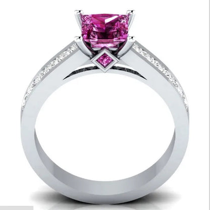 New Women Fashion noble  Ruby Ring Gold-plated Jewelry Engagement ring