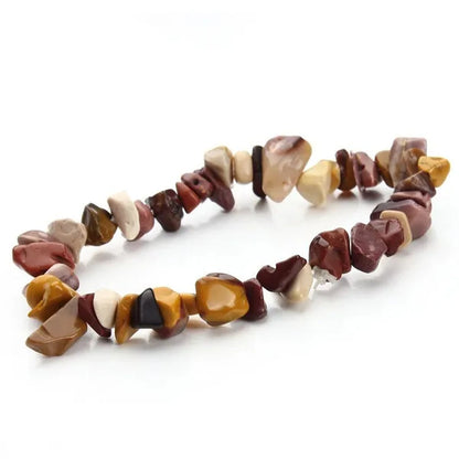 12pcs Gravel Natural Stone Bracelets For Women Amethyst Labradorite Beads Bangles Turquoise Rose Quartz Pulseiras Femininas