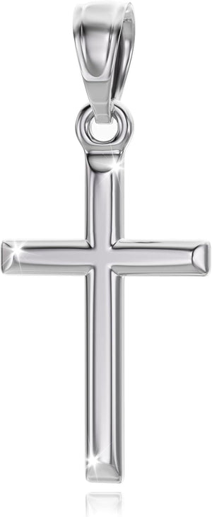 Cross Necklace with Luxury Gift Box - Top-Grade 316L Stainless Steel Cross Pendant, Sleek Polished Design, Christian Jewelry for Men and Women